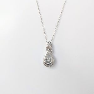 Infinity Diamond Accent Sterling Silver Necklace